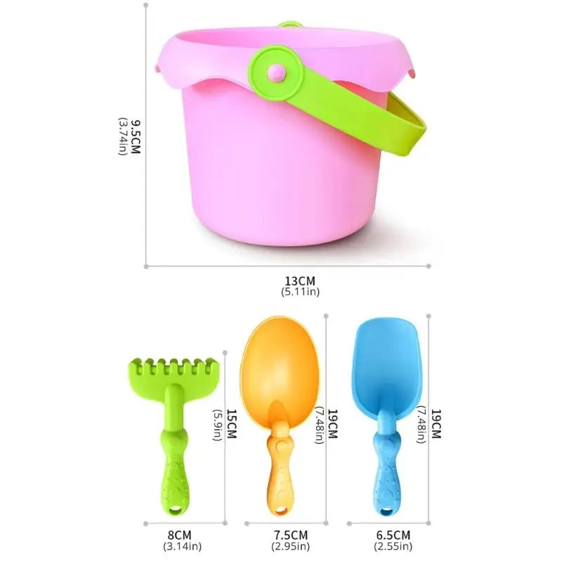 Kids Sand & Water Play Bucket Set | 4 or 8 Pcs Summer Toy