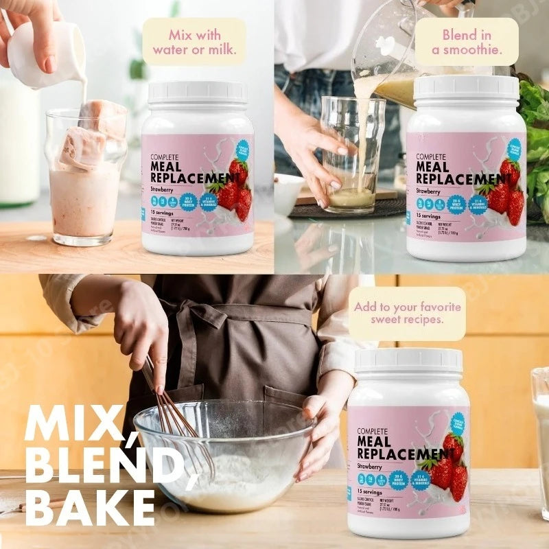 Strawberry Meal Replacement Shake | 20g Protein, 21 Vitamins