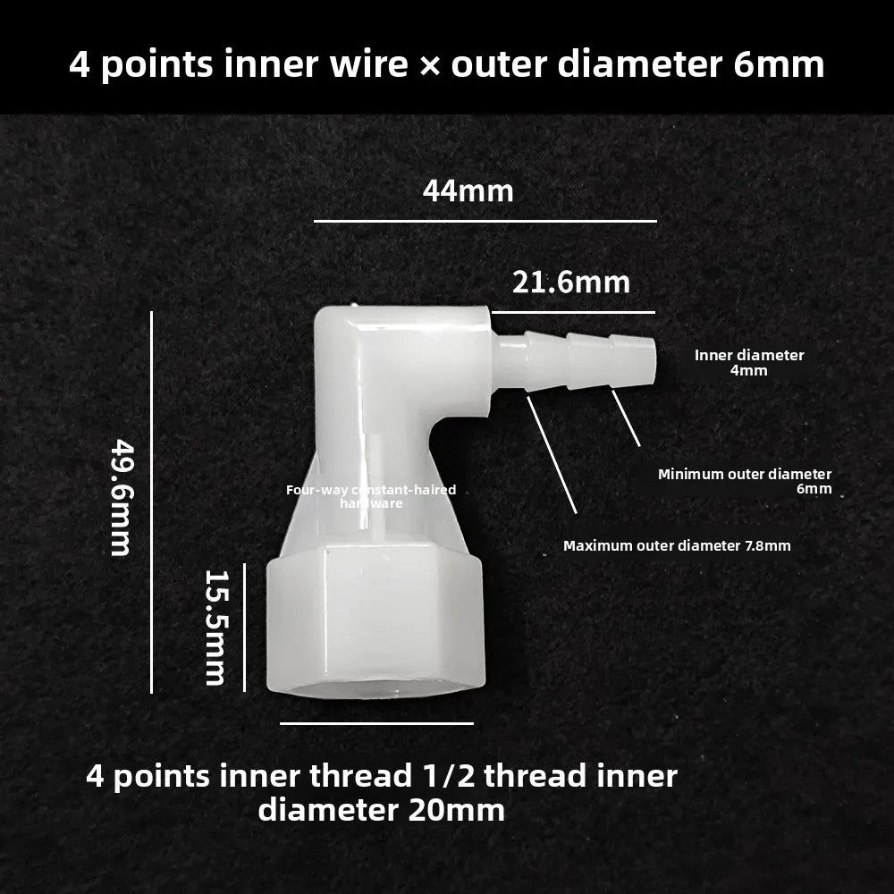 PP Elbow Hose Connectors 4–20mm | Aquarium & Garden Fittings