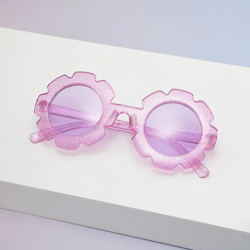 Cute Floral Round Sunglasses for Girls | UV400 Kids Shades