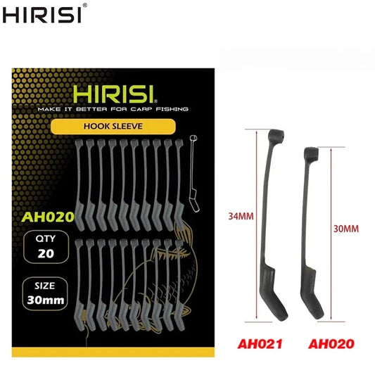 2026 HIRISI 20Pcs Anti-Tangle Carp Fishing Hook Sleeves, D-Rig Aligner for Pop Up Boilies, Practical Terminal Angling Tackle Peaceful Pleasures Health and Wellness