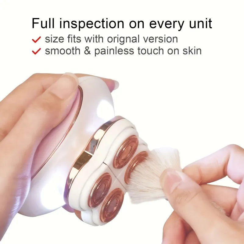 Waterproof facial hair trimmer and facial cleansing machine - USB rotating charging mini portable hair removal device Peaceful Pleasures Health and Wellness