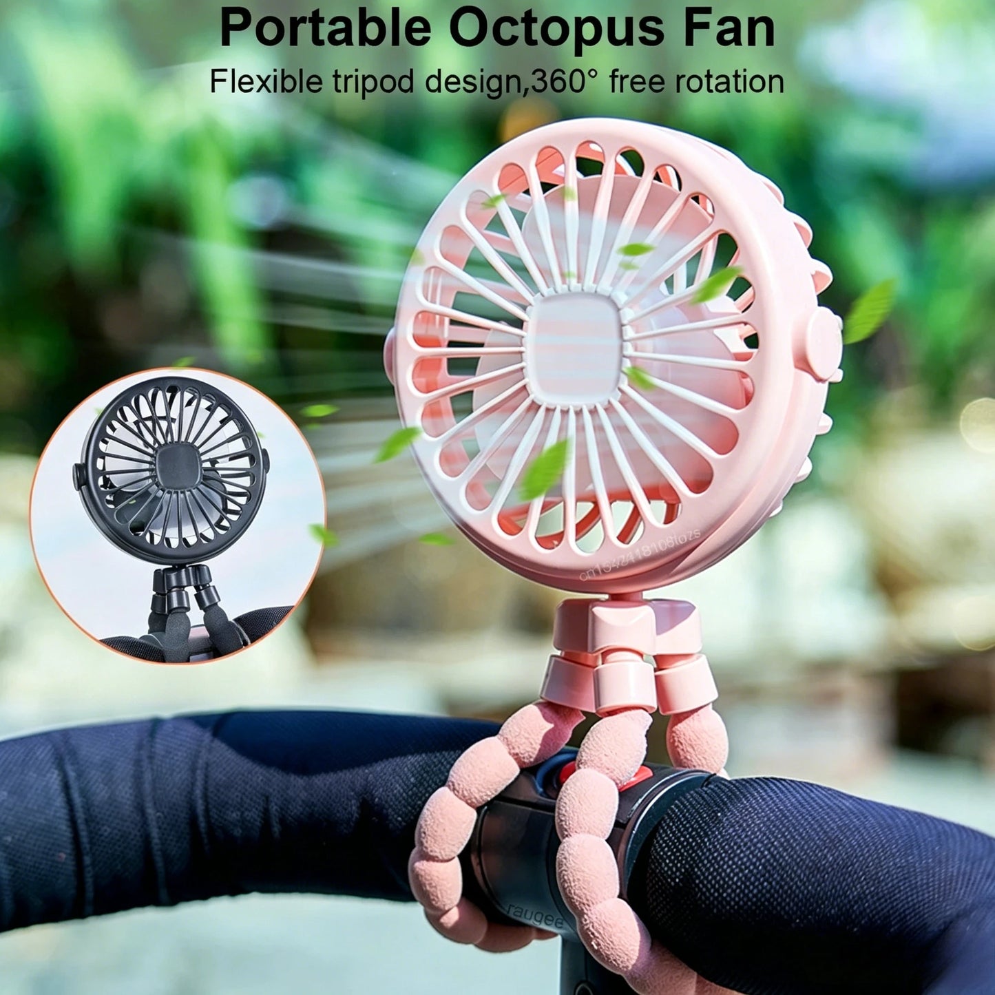 Portable Baby Stroller Fan | USB Rechargeable Clip-On Mini Fan