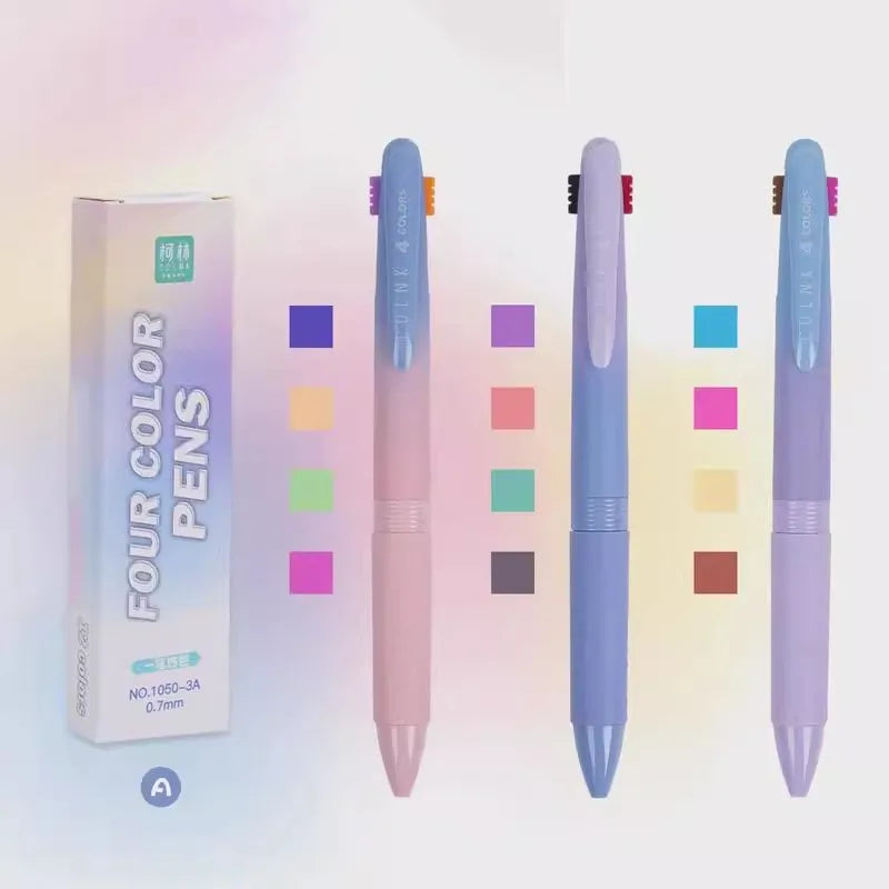 Gradient Multi-color Ballpoint Pen Smooth Writing Gel Pens Kids