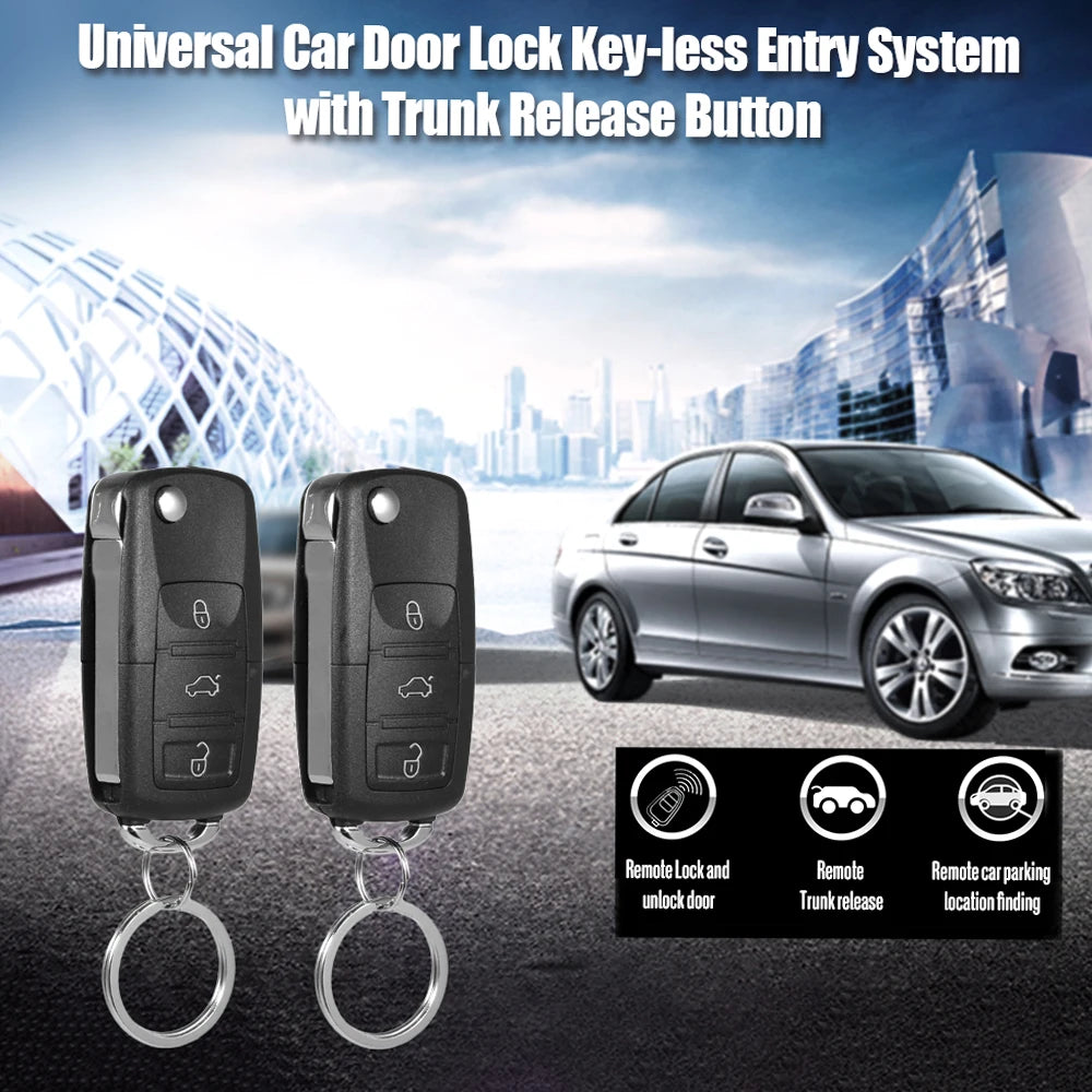 Universal Car Central Locking Kit | Keyless Entry Remote