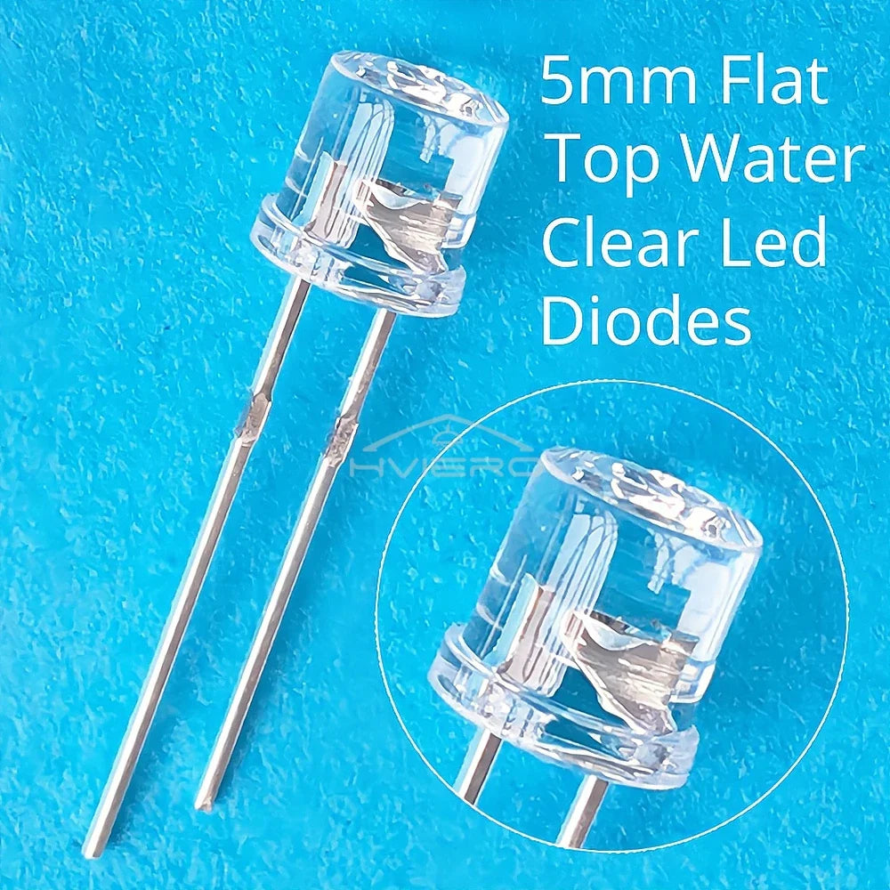 1000Pcs 5mm Flat Top LED Diodes | Ultra Bright Multi-Color Bulbs