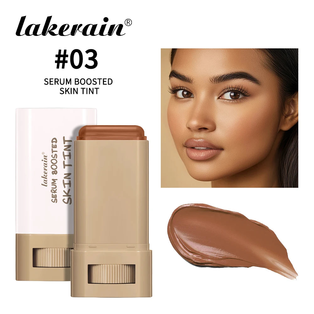Skin Tint Stick Waterproof Nourishing Solid Tinted Serum Foundation Skin Tint Balm Face Tinted Face Contour Stick Makeup Peaceful Pleasures Health and Wellness Color 3x2pcs