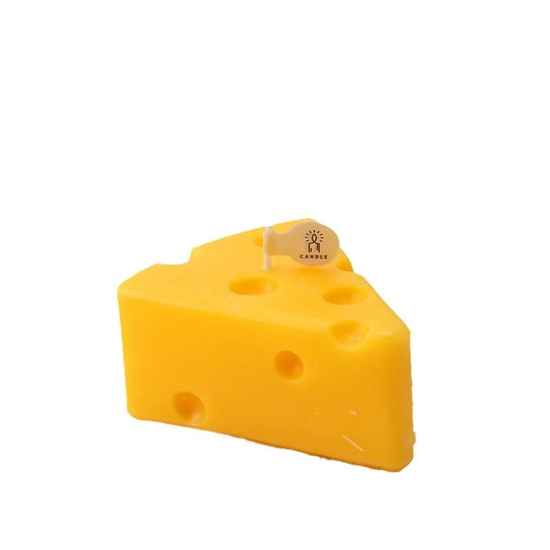 Cheese Aromatherapy Candle Handheld Gift Fragrance Candle Creative Festival Gift Decoration Style Atmosphere Ornament Peaceful Pleasures Health and Wellness