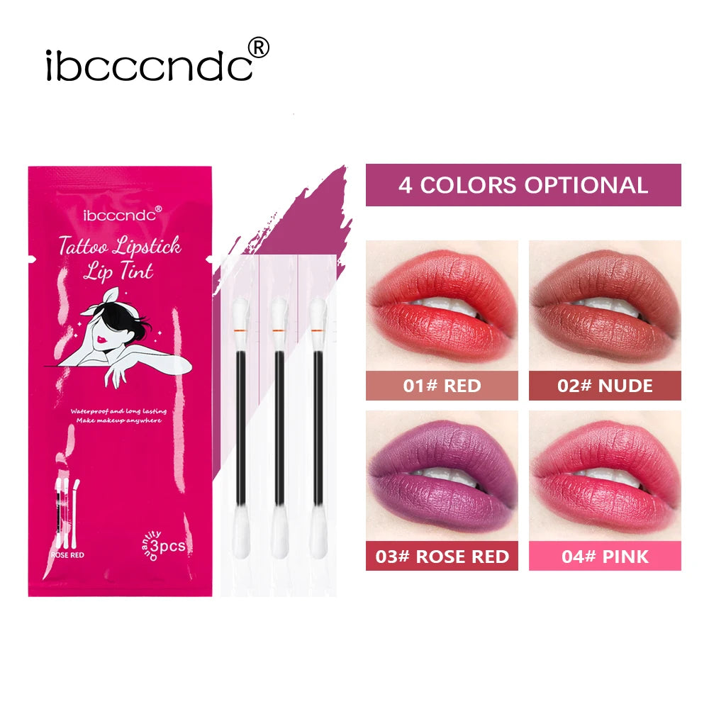 New Cotton Swab Lip Gloss Tattoo Lipstick Velvety Waterproof Matte Lip Gloss Portable Lip gloss Women Use Of Vacation Tourism Peaceful Pleasures Health and Wellness