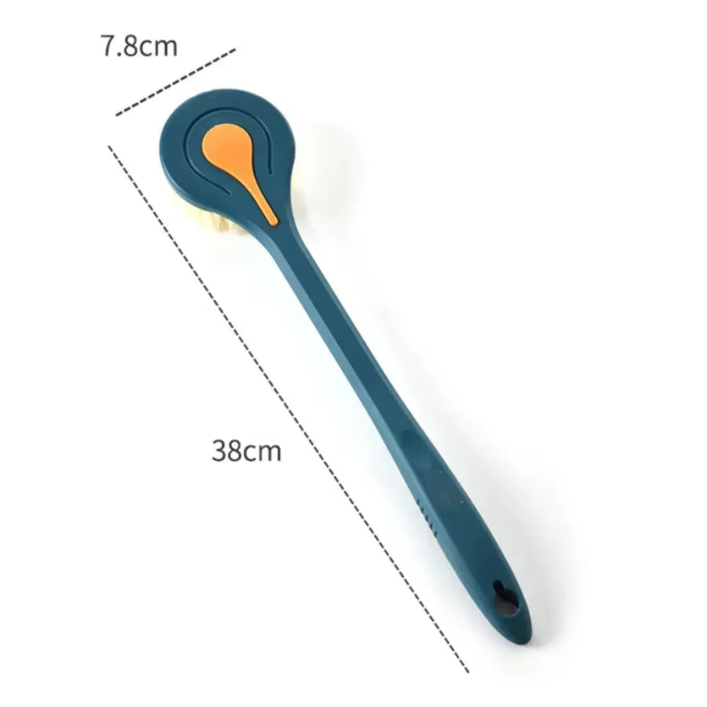 Bathroom Body Brush Kit with Long Handle: Soft-Hair Brush, Back Scrubber & Shower Massage Tool Peaceful Pleasures Health and Wellness