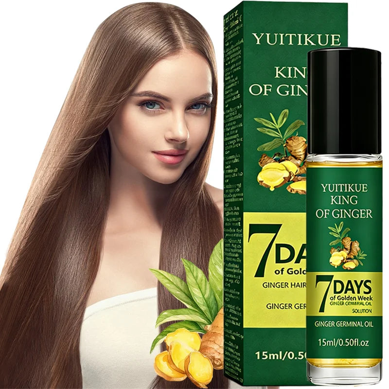 YUITIKUE King Of Ginger Hair Oil | 7 Days Golden Week Formula | Ginger Germinal Oil For Hair Nutrient & Scalp Nourishment 15ml Peaceful Pleasures Health and Wellness