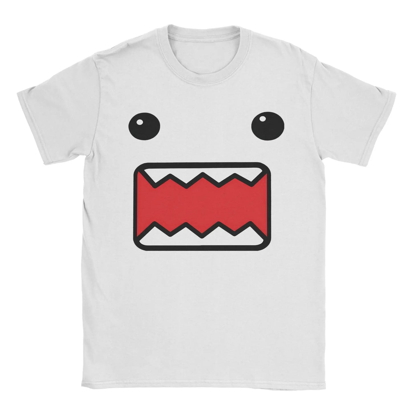 Novelty Domo Kun T-Shirt Men O Neck Pure Cotton T Shirts Short Sleeve Tees Gift Idea Clothes Peaceful Pleasures Health and Wellness