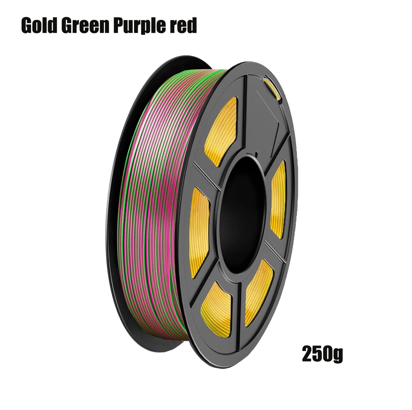 DINGSUN 4-Color Silk PLA+ Filament Bundle 1.75mm Shiny Finish