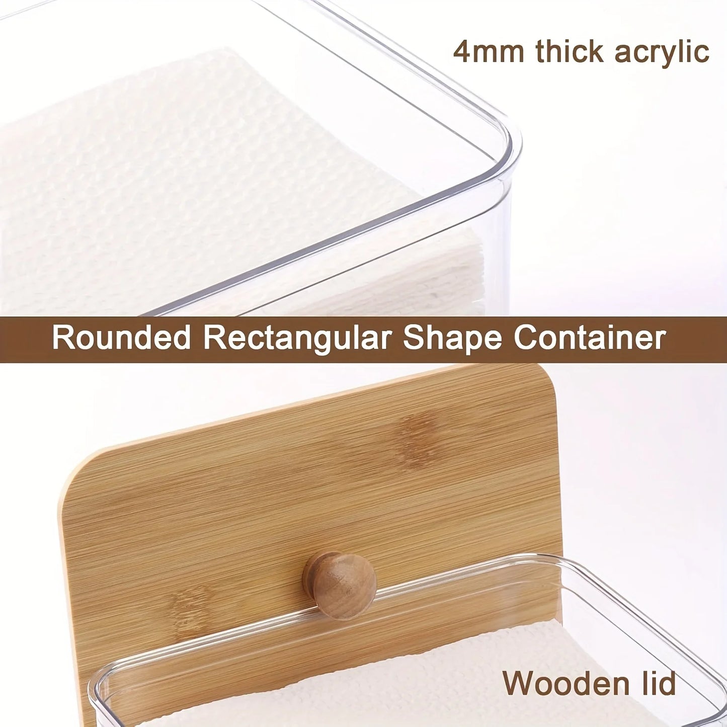 Acrylic Dryer Sheet Holder & Laundry Room Organizer Jar with Lid