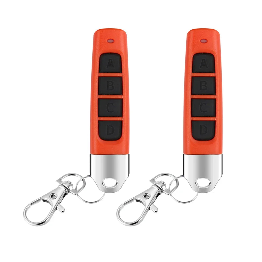 433MHz Remote Control Car Key Garage Door Opener Remote Control Duplicator Clone Cloning Code 4key Wireless Controller Receiver Peaceful Pleasures Health and Wellness 2pcs Red 433MHZ