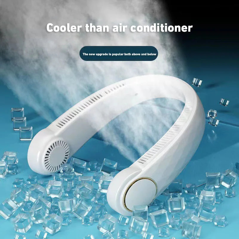 Usb Charging Silent Bladeless Hanging Neck Fan Peaceful Pleasures Health and Wellness