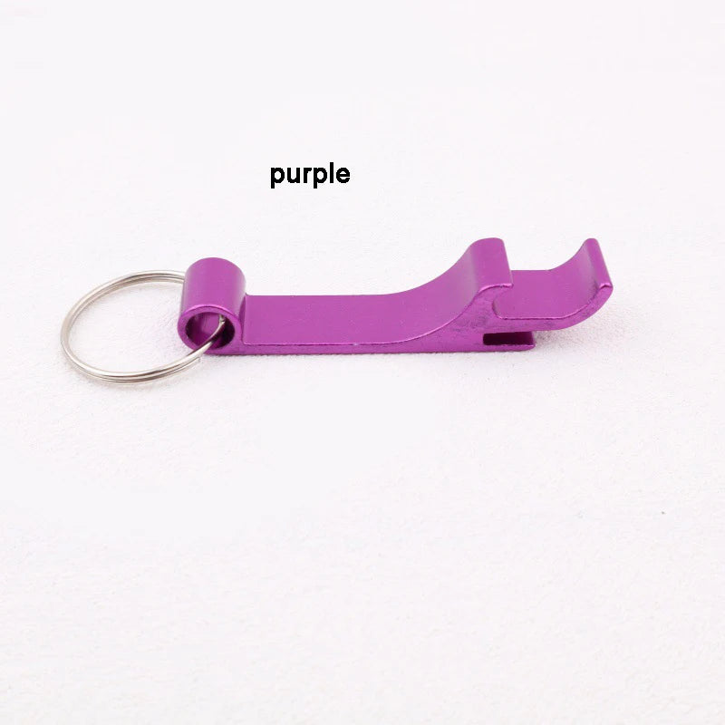 Multi-color Convenient Bottle Opener Aluminum Alloy Multi-function Bottle Opener Tool Key Ring Beer Bottle Opener Peaceful Pleasures Health and Wellness Purple