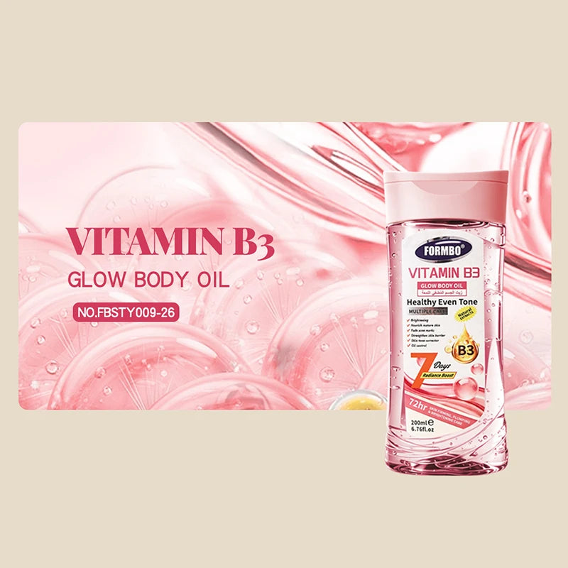 Collagen Body Oil 200ml Vitamin C Moisturizing Brightening Skin Care Oil Hydrating Nourishing For Dry Rough Skin Massage Oil Peaceful Pleasures Health and Wellness Vitamin B3