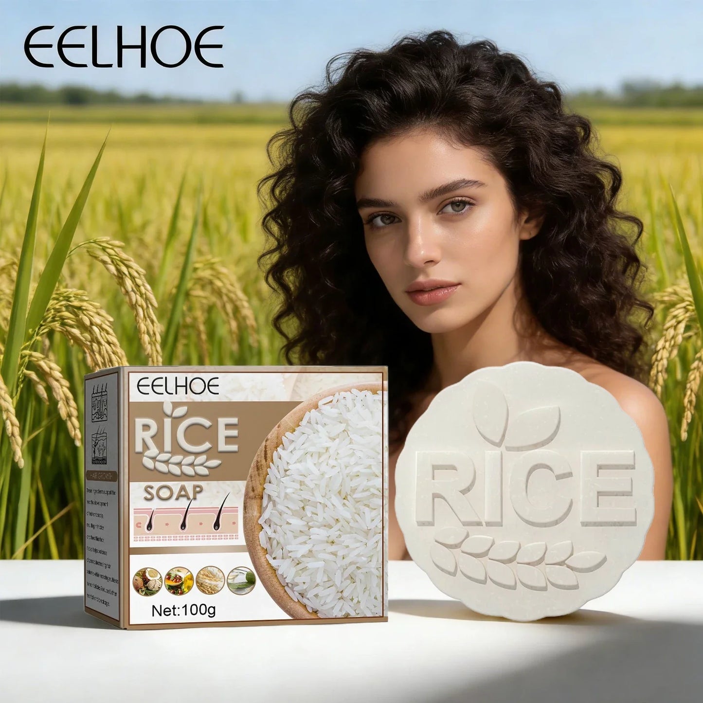 Rice Shampoo Bar – Anti Hair Loss, Nourishing & Strengthening