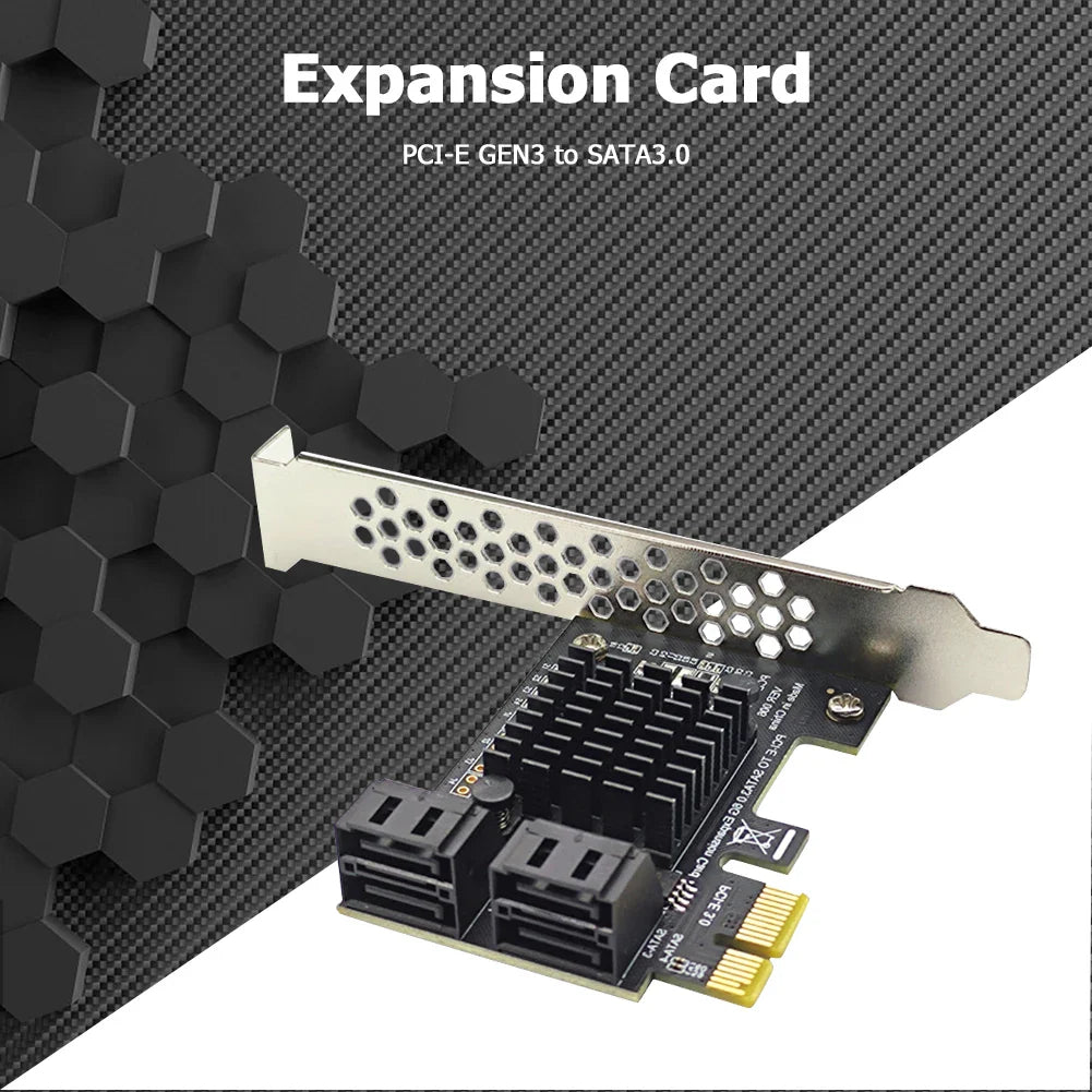 4-Port SATA III PCIe Card 6Gbps ASM1064 – SSD & HDD Adapter