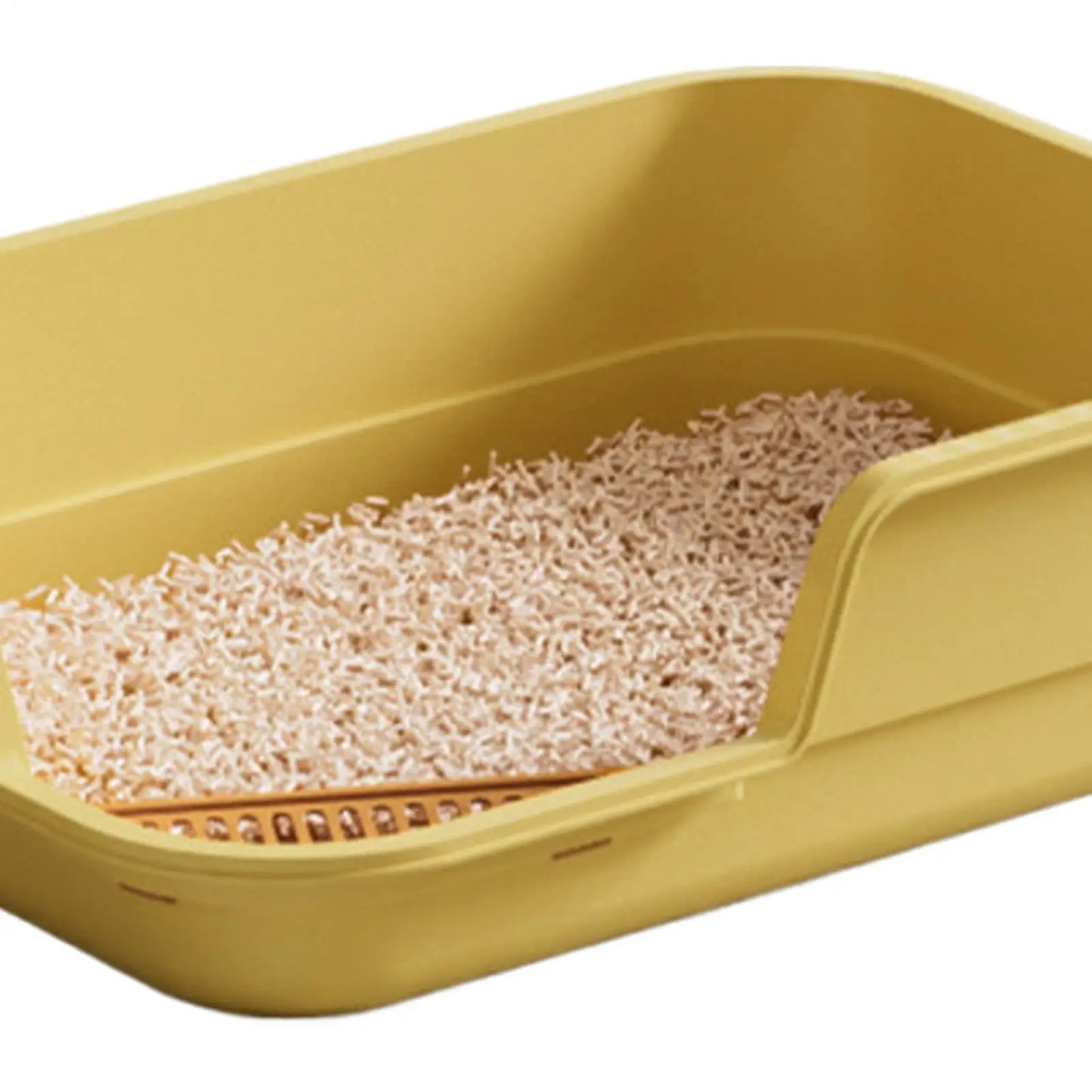 Semi-Enclosed Cat Litter Box with Scoop | Odor Control & Easy Clean