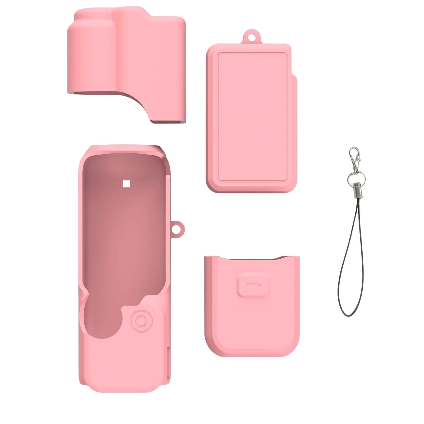 Suitable For DJI Pocket4 Lens Protective Case Screen Protective Case Camera Protective Case Battery Protective Case Peaceful Pleasures Health and Wellness Pink