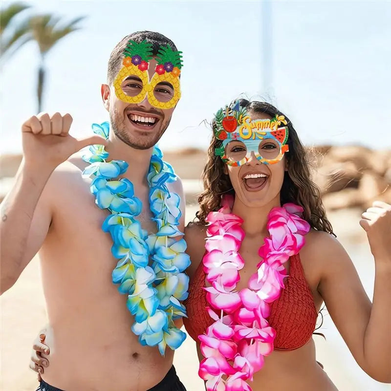 Hawaiian Pineapple Novelty Glasses – Fun Luau Party Prop