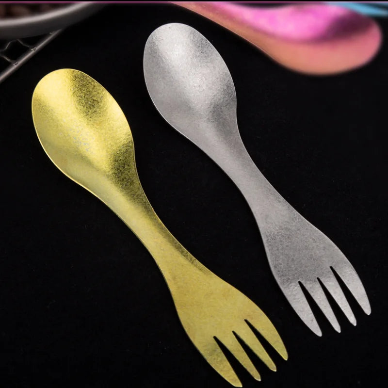 Pure Titanium Spork – Ultralight Camping Fork & Spoon Utensil Camping Spork Utensil Peaceful Pleasures Health and Wellness