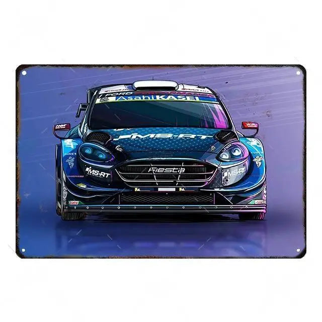 Cool Race Car Vintage Metal Poster Modern Sport Car Retro Tin Sign Auto Club Wall Decoration Plaque for Home Decor Peaceful Pleasures Health and Wellness