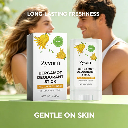 ZYVARN Bergamot Deodorant Stick – All-Day Fresh Unisex 15g Deodorant Stick Oasis Select