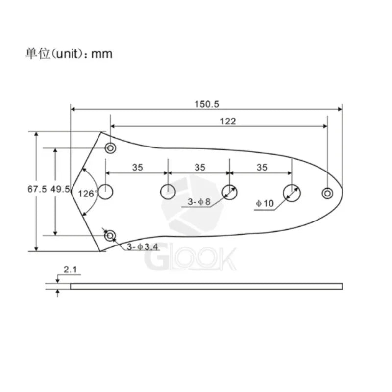 JB Electric Bass Control Circuit Iron Plate JBASS Metal Guard Musical