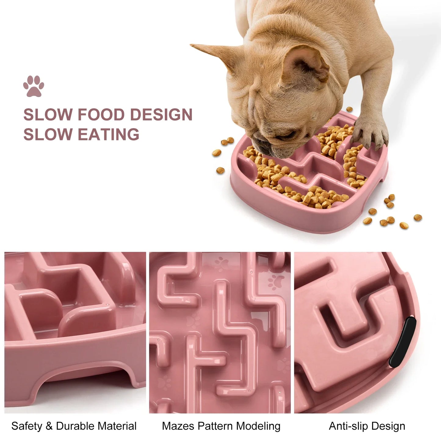Slow Feeder Bowl for Dogs & Cats | Maze Anti-Choke Dish