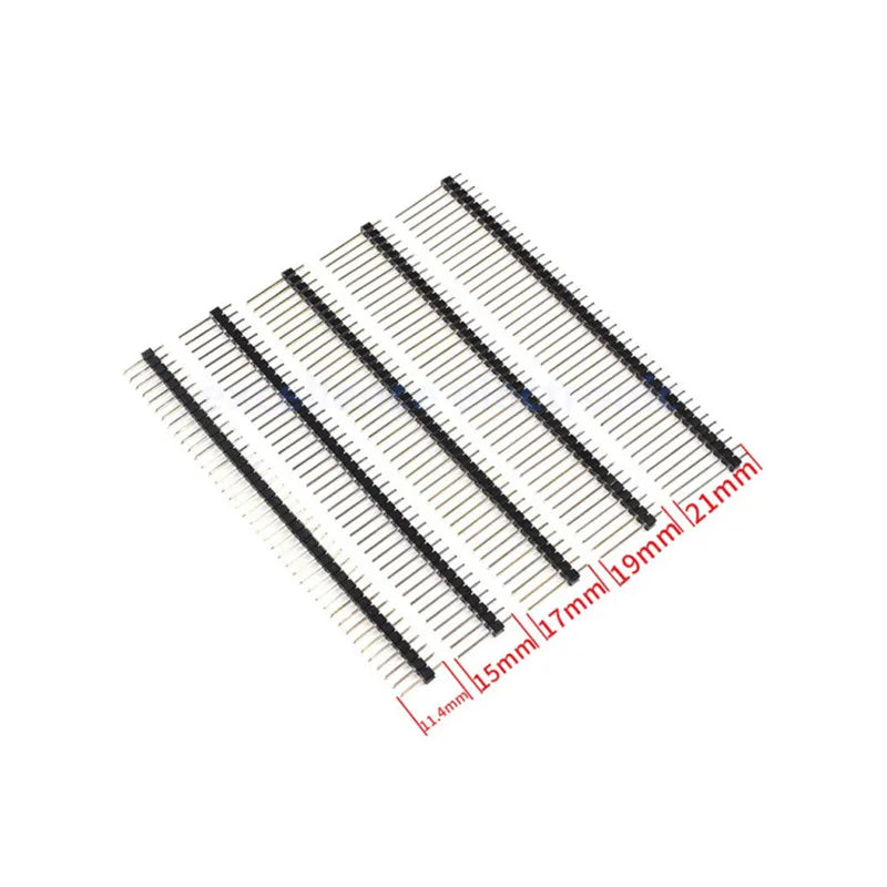 10PCS 2.54mm Single Row Male Connector PCB Board Pin Header Long 13/15/17/19/21/25mm 2p 3p 4p 5p 6p 8p 10p 15p 30p 40p Copper Peaceful Pleasures Health and Wellness