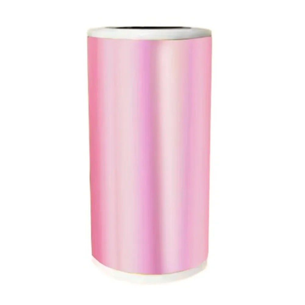 HD Color Thermal Printer Papers Glossy Vibrant Colors Holographic Thermal Paper Premium Smooth Finish Glitter Effect Peaceful Pleasures Health and Wellness Pink