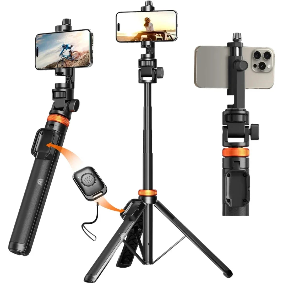 Portable Selfie Stick Cell Phone Tripod 62 Inch/157CM Extendable IPhone Tripod Mobile Tripod Stand for Travel/Vlogging/Filming Peaceful Pleasures Health and Wellness