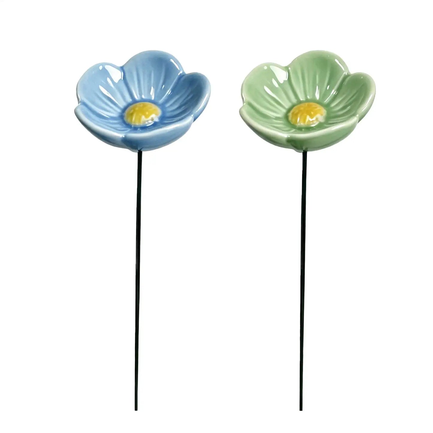 Porcelain Bee Watering Station | Flower Garden Decor Ornament