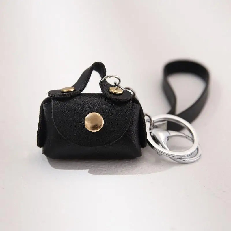 Kawaii Mini Bag Keychain – PU Leather Coin Purse Pendant