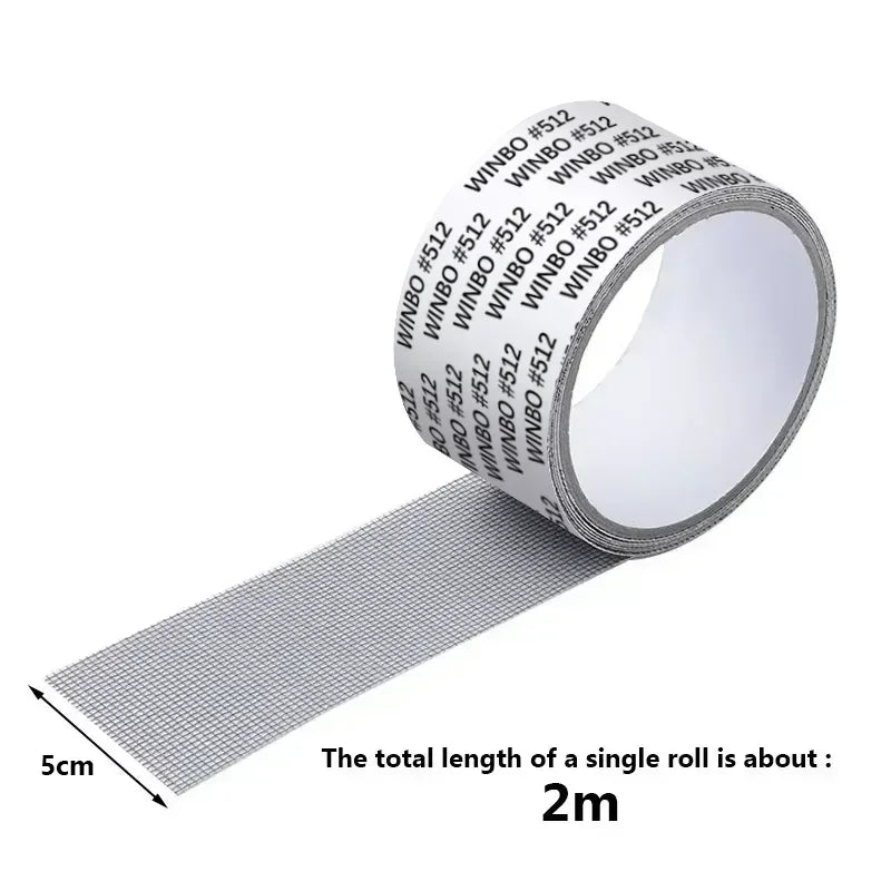 Self-Adhesive Fiberglass Window Screen Repair Tape 5×200cm