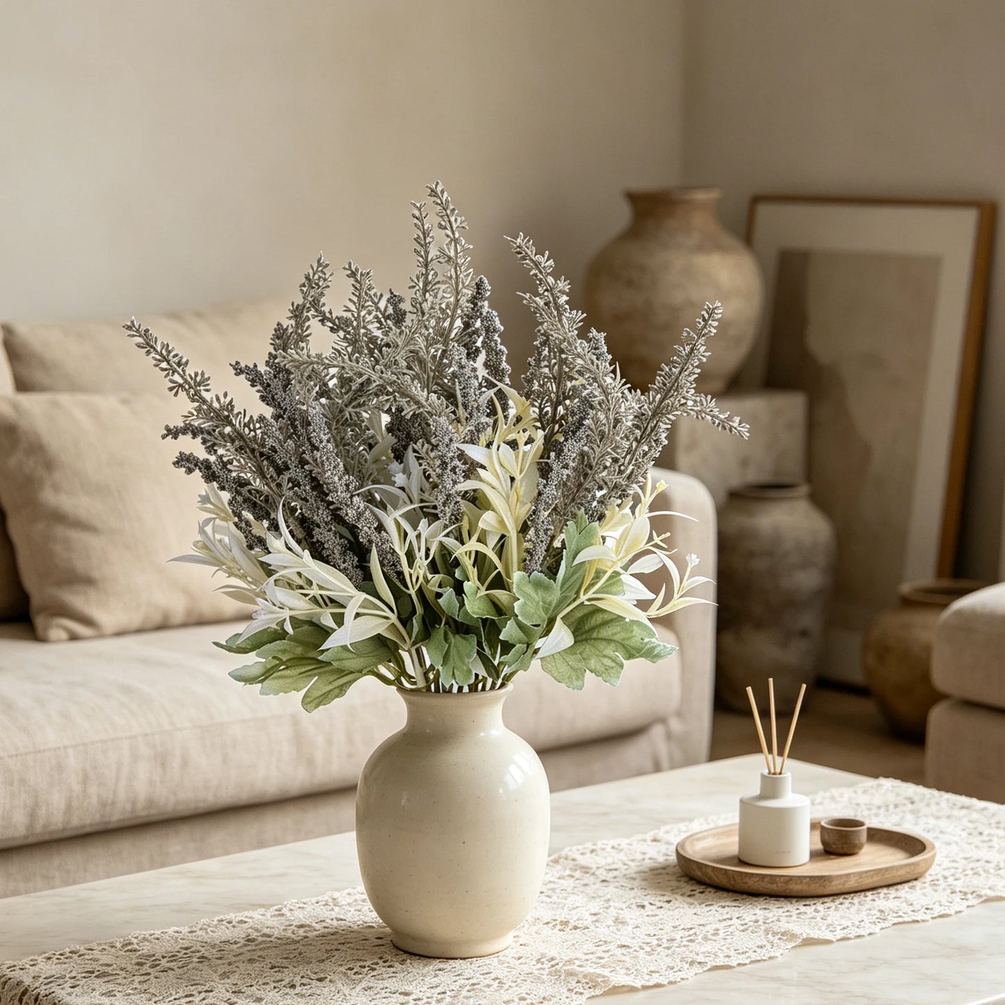 Artificial Lavender Bouquet for Wedding, Home & Table Décor
