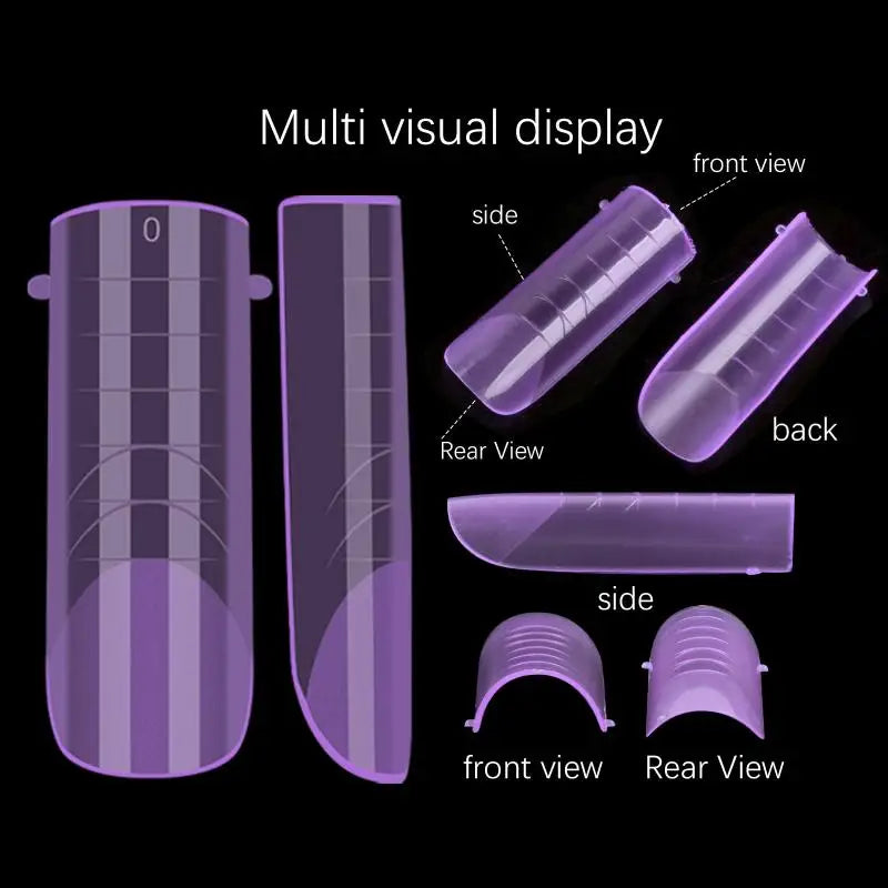 140pcs/box Nail Forms Set Colorful Full Nail Forms Top Molds Tips For Nails Gel Extension Forms Fake Building Mold Tools Peaceful Pleasures Health and Wellness