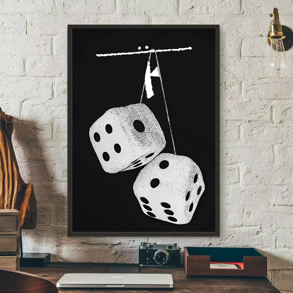 Black & White Abstract Canvas Wall Art Print | Modern Decor