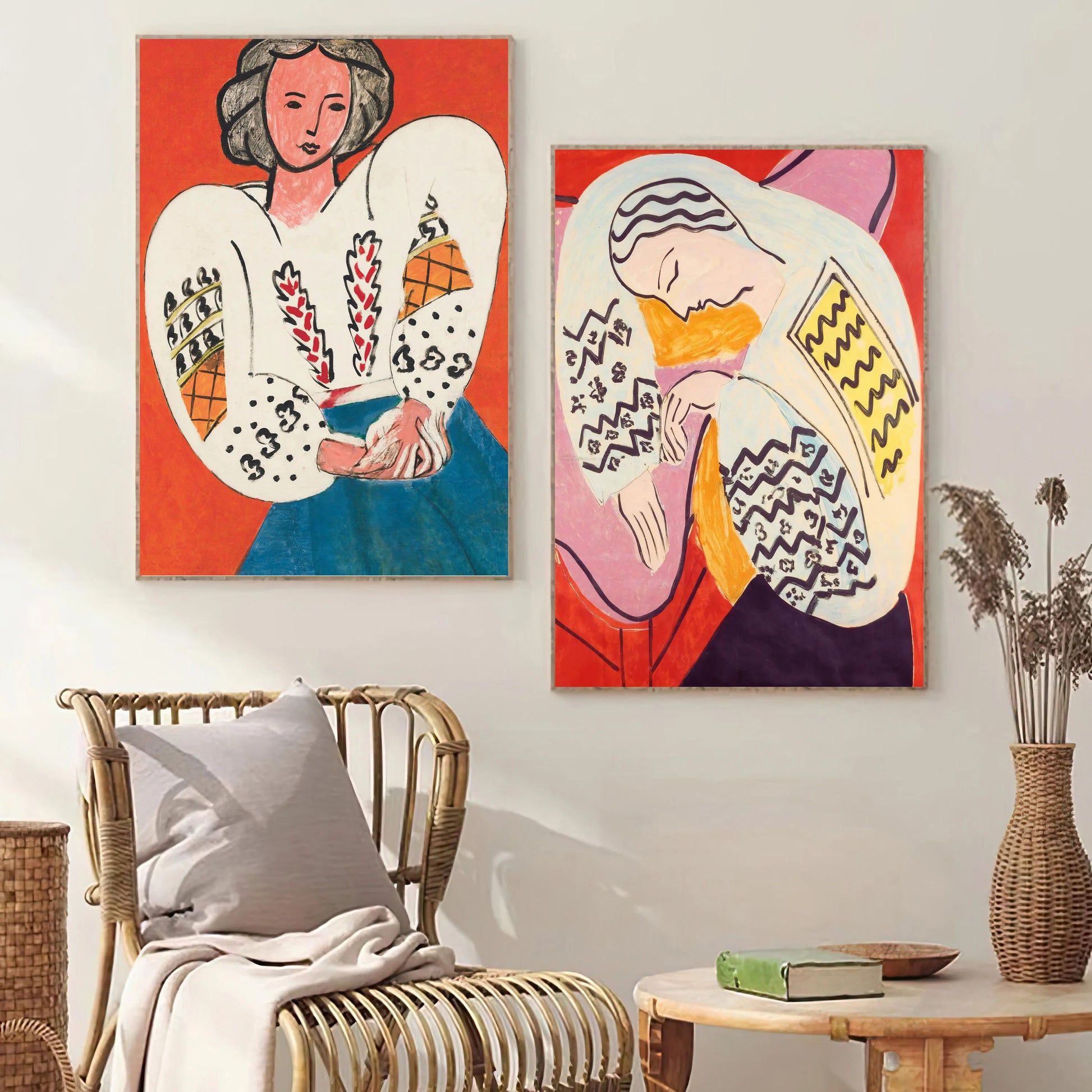 Retro Abstract French Henri Matisse Female Portrait Art Posters Prints Canvas Painting Wall Art Picture Living Room Home Decor Peaceful Pleasures Health and Wellness