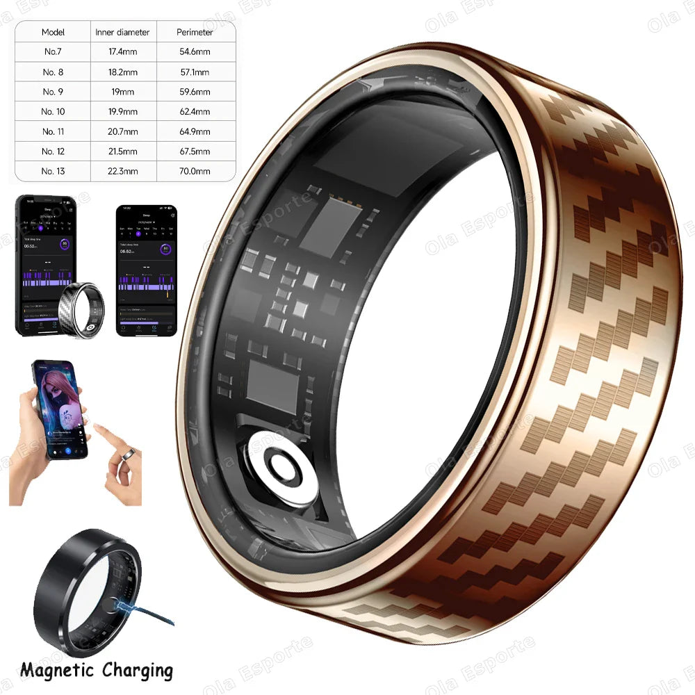 Ola Esporte Smart Ring – Heart Rate, SpO₂ & Call Alert 5ATM