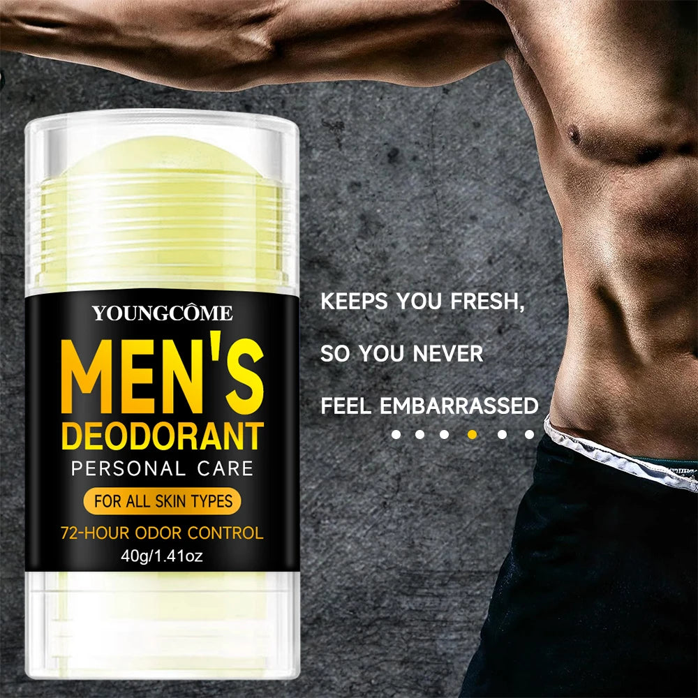 Men's Deodorant Stick Anti Sweating Keep Drying Lasting Fragrance Remove Armpit Odor Underarm Refresh Sticks Fade Body Odor Peaceful Pleasures Health and Wellness