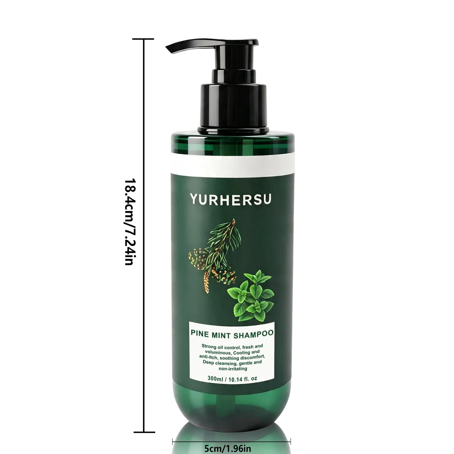 Pine & Peppermint Shampoo – Anti-Dandruff & Oil Control 300ml