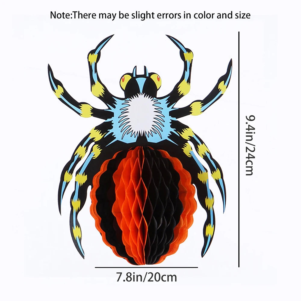 Halloween Spider Decorations Bar Paper Hanging Pendants School Party