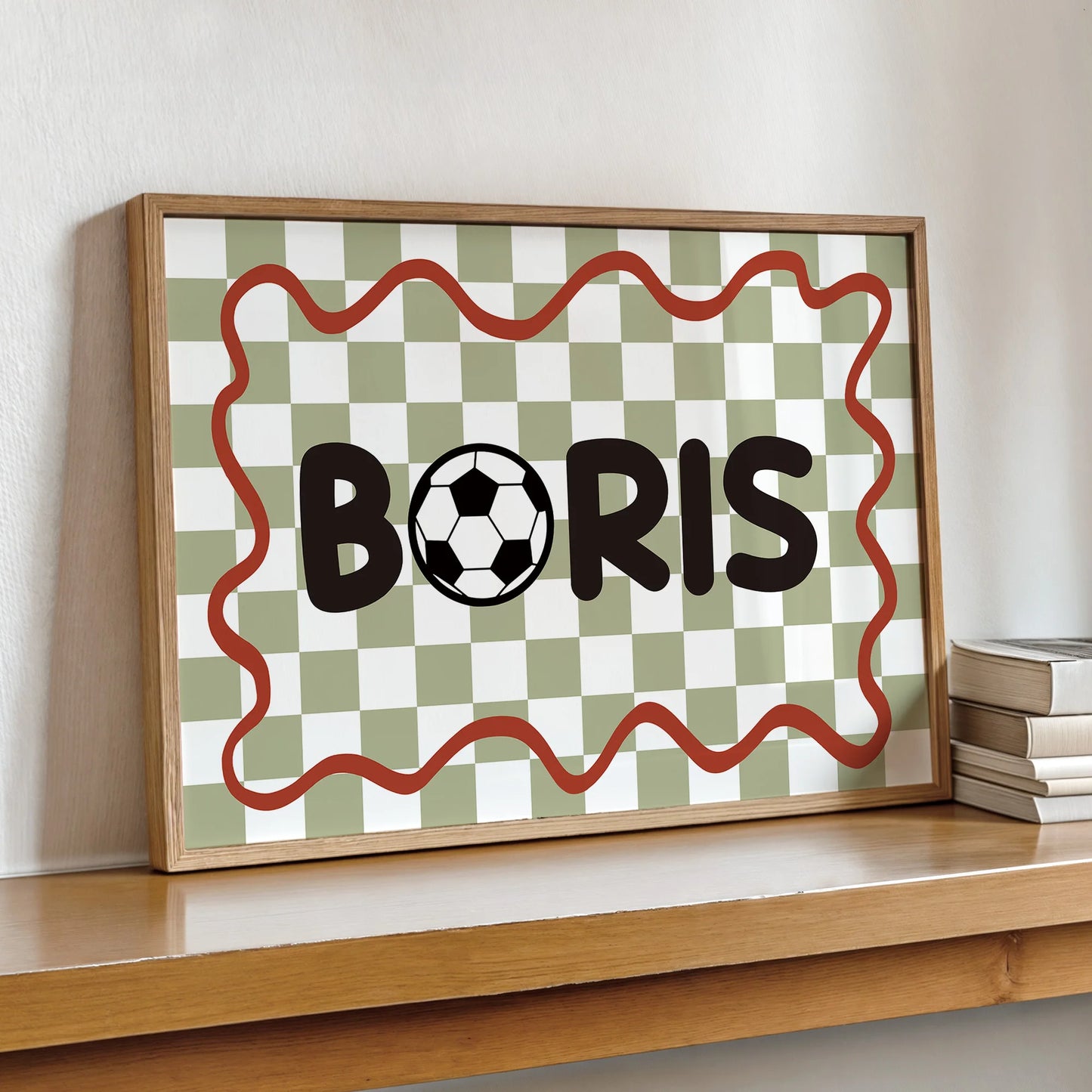 Personalized Football Name Canvas Wall Art | Kids Room Decor