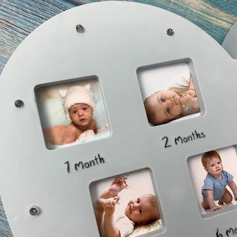 Baby's First Year Photo Frame with Light | 12 Month Milestone