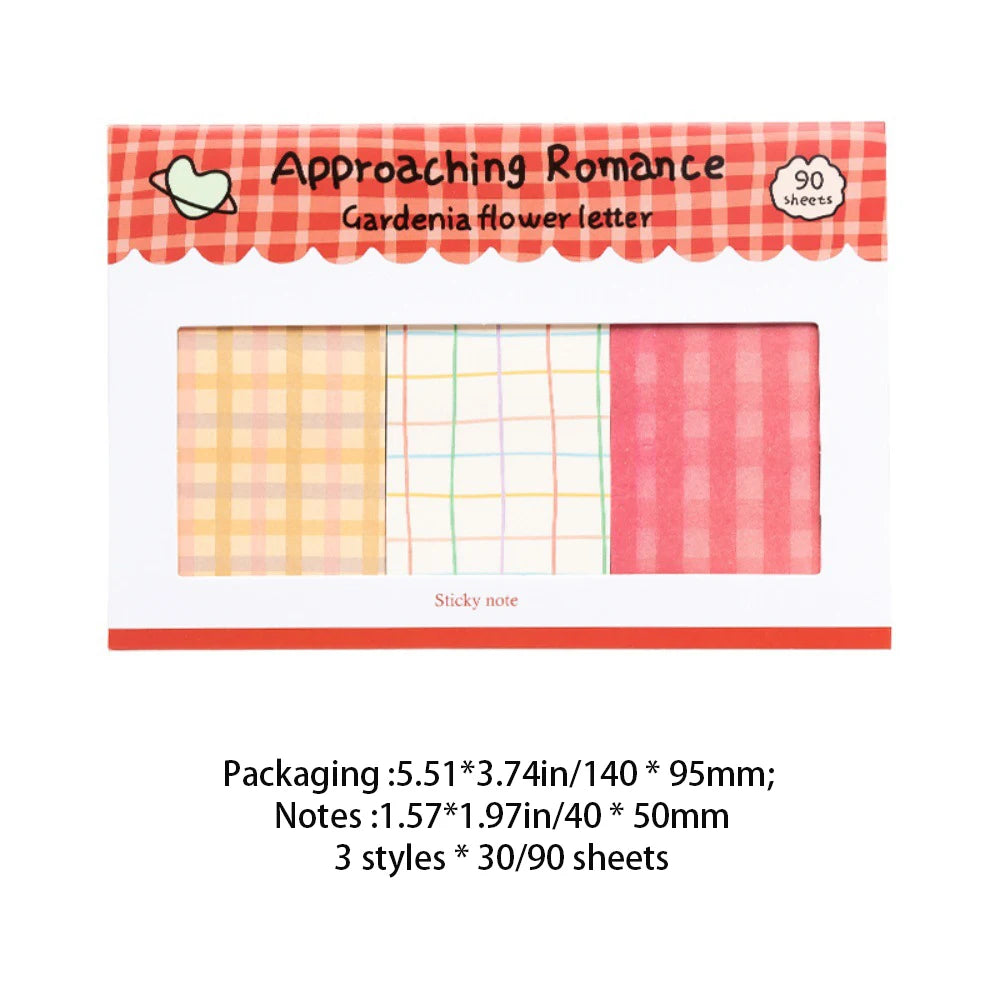 Grid Combination Convenience Sticker Romantic Series Hand Account