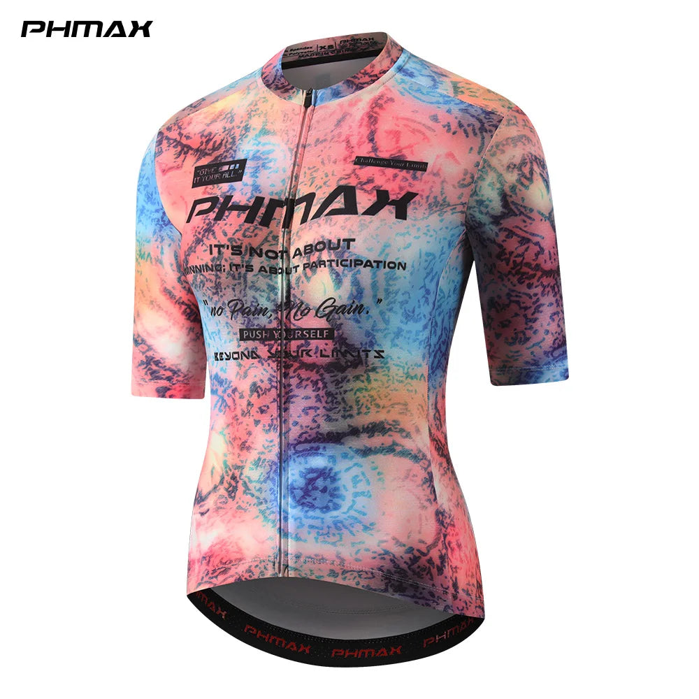 PHMAX Women's Short Sleeve Cycling Jersey | Quick Dry MTB